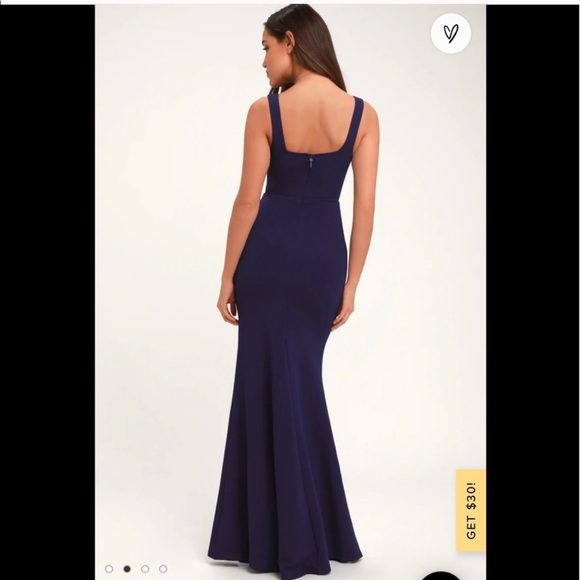 LULU’S Dark Blue Party Dress - Picture 3 of 5